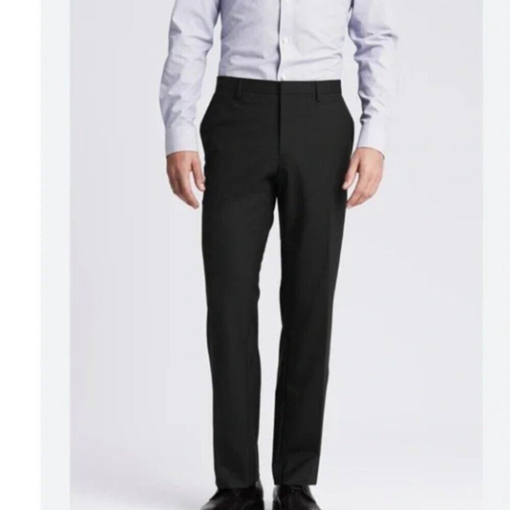 Banana Republic Men's Black 100% Wool Dress Pants Size 34x29